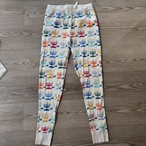 Hanna Andersson Multicolor Menorah Print Holiday Pajamas Pj Pants